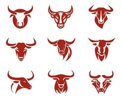 Elegance drawing art bull, cow, angus, buffalo, cattle Head logo. Premium logo. vector