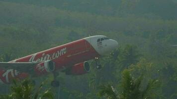 PHUKET, THAILAND NOVEMBER 26, 2016 - AirAsia Airbus A320 9M AFB departure from Phuket. video