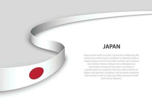 ola bandera de Japón con copyspace antecedentes vector