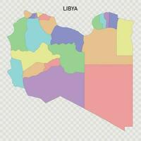 Isolated colored map of Libya vector