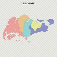 Isolated colored map of Singapore vector