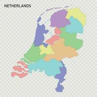 Isolated colored map of Netherlands vector