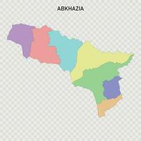 Isolated colored map of Abkhazia vector