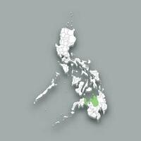 Northern Mindanao region location within Philippines map vector