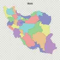 Isolated colored map of Iran vector