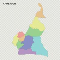 Isolated colored map of Cameroon vector