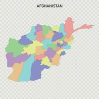 Isolated colored map of Afghanistan vector