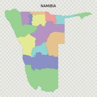 aislado de colores mapa de Namibia vector