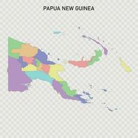 Isolated colored map of Papua New Guinea vector