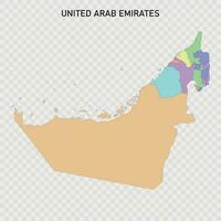 Isolated colored map of vector