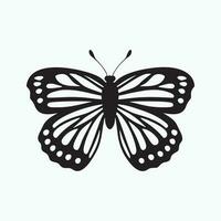 Silhouette of butterfly. Monochrome vector illustration