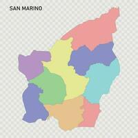 Isolated colored map of San Marino vector