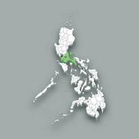 Calabarzon region location within Philippines map vector