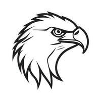 Eagle head black and white vector icon