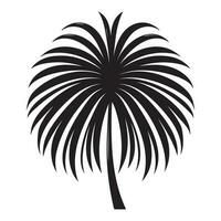 palm leaf silhouette logo isolated on white background vector