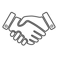 hand shake icon vector