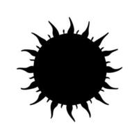 Sun silhouette logo isolated on white background vector