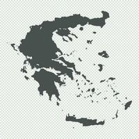 alto detallado aislado mapa - Grecia vector