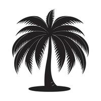 Palm tree silhouette logo isolated on white background vector
