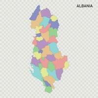 aislado de colores mapa de Albania vector