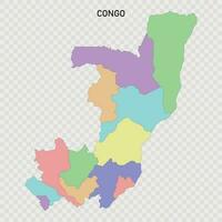 Isolated colored map of Congo vector