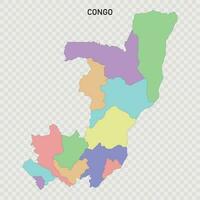 aislado de colores mapa de congo vector