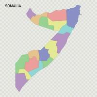 Isolated colored map of Somalia vector