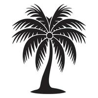 palma árbol silueta logo aislado en blanco antecedentes vector
