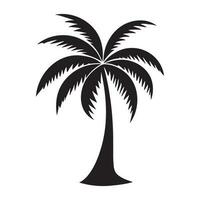 Palm tree silhouette logo isolated on white background vector