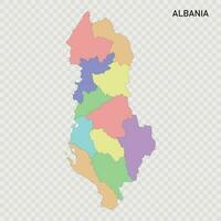 aislado de colores mapa de Albania vector