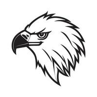 Eagle head black and white vector icon