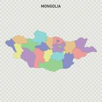 Isolated colored map of Mongolia vector