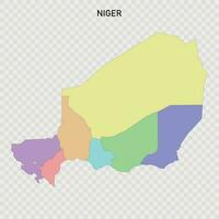 Isolated colored map of Niger vector