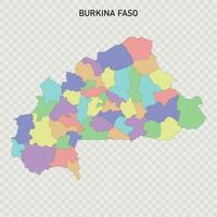 Isolated colored map of Burkina Faso vector