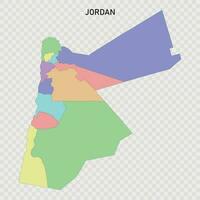 Isolated colored map of Jordan vector