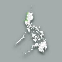 Ilocos region location within Philippines map vector