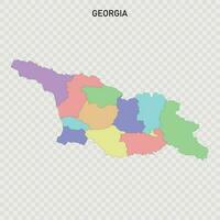 Isolated colored map of Georgia vector