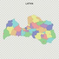 Isolated colored map of Latvia vector