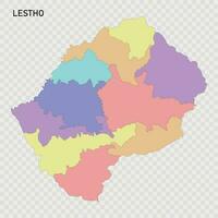 Isolated colored map of Lesotho vector