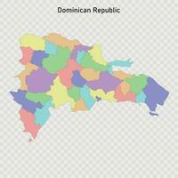 aislado de colores mapa de dominicano república con fronteras vector