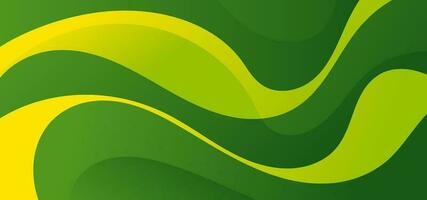 Abstract green wave background vector