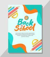 Back to school flyer template design vector