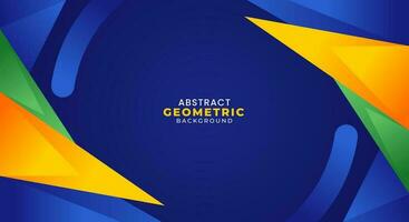 Blue geometric colorful background vector