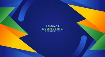 Blue geometric colorful background vector