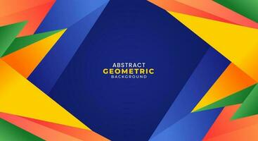 Blue geometric colorful background vector