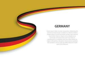 Wave flag of Germany with copyspace background vector