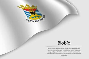 Waviing flag of Biobio vector