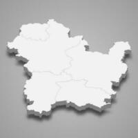 3d isometric map of Targovishte is a province of Bulgaria vector