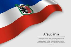 ondeando bandera de araucania vector