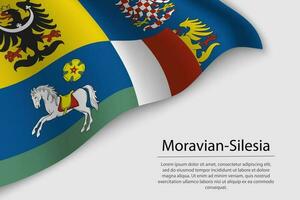 Waviing flag of Moravia-Silesia vector